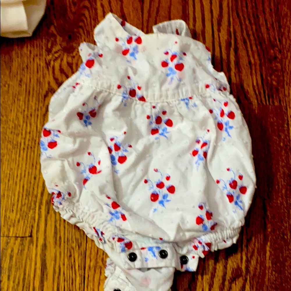 Strawberry bubble romper
